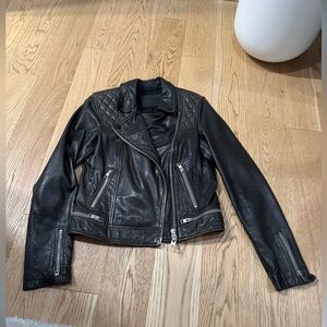 All Saints Leather Moto Jacket - size 4